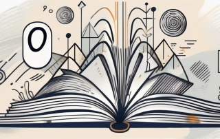 An open book with a large