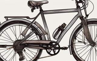 A bicycle equipped with a small gasoline engine