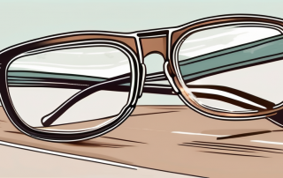 A pair of glasses resting on a driving license