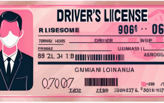 A pink driver's license with a highlighted area indicating where the driver's license number is usually located