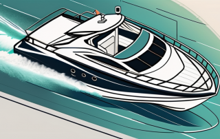 A sport boat navigating on a large body of water
