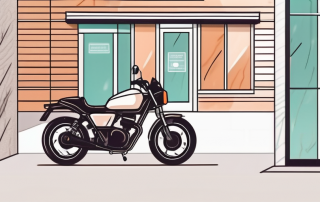 A lightweight motorcycle with a visible insurance tag