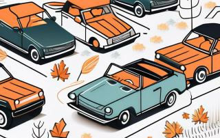 A variety of vehicles including a convertible