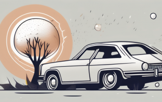 A car veered off the road near a tree