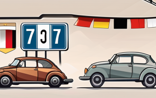 A car with a german license plate