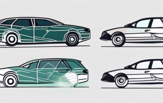 A car with different parts highlighted