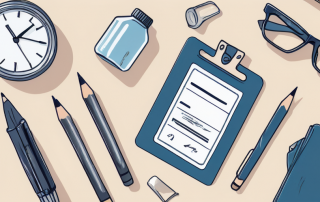 Various items required for a theory test