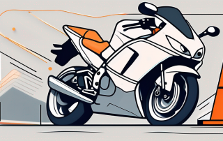 A motorcycle with a price tag hanging from the handlebar