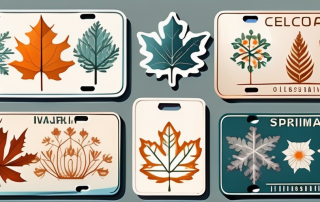 Various car license plates from different countries