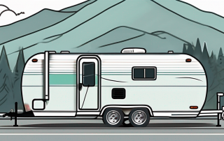 A b96 trailer on a scenic road