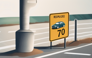 A car key next to a german road sign