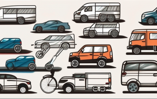 Various types of vehicles - including a car