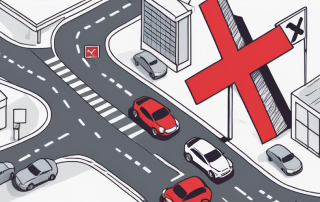 A driving test paper with a red "x" mark on it