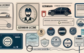 A german national driver's license prominently displayed