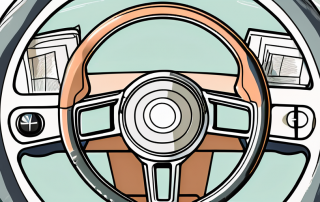 A steering wheel and a textbook