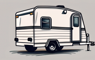 A trailer hitched to a car