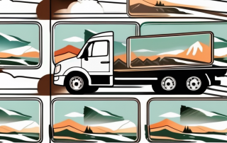 A car with german license plates on a transport truck