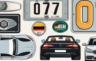 A german car license plate with the number '07' on it