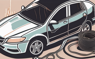 A car with visible damage from a marten bite