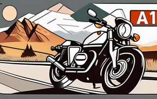 A motorcycle with an a1 license plate
