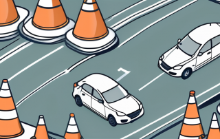 A car with a senior's walking cane leaning against it