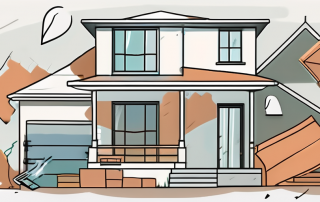 A house with visible signs of damage caused by martens