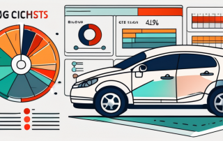 A car with a driving test checklist on the dashboard