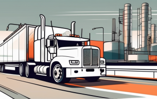 A commercial truck on a highway