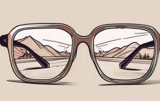 A pair of glasses resting on a driving license