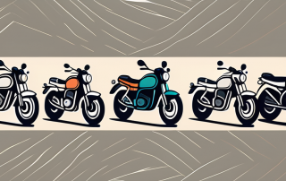 Several different types of lightweight motorcycles lined up