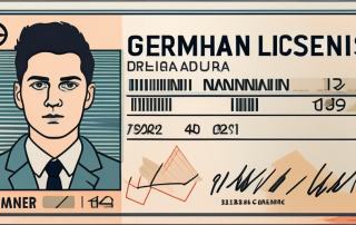 A german driver's license magnified