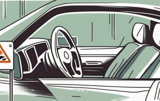 A car with an empty driver's seat