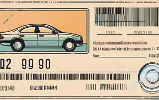 A german driver's license placed next to a magnifying glass