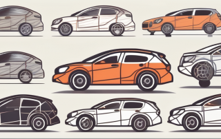 A car with various parts highlighted