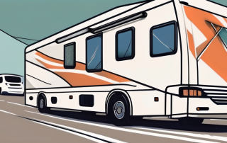 A large motorhome on the road