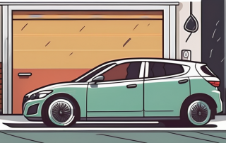 A car parked safely in a garage