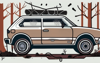 A car with visible signs of damage due to a marten