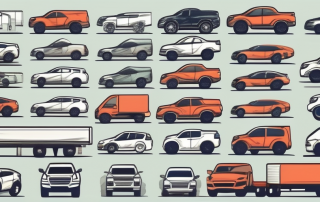 Various types of vehicles like a car