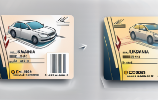 A ukrainian driver's license next to a german driver's license