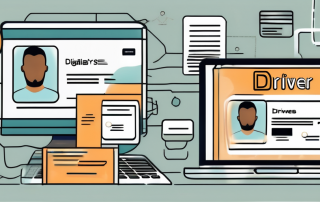 A computer screen displaying a digital driver's license with a highlighted editable name field