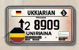A ukrainian driver's license next to a german road sign