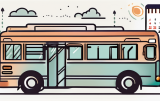 A city bus with a senior citizen bus pass and a calendar showing a date being marked