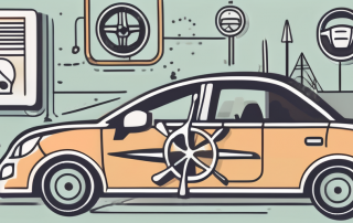 A steering wheel and a driver's license