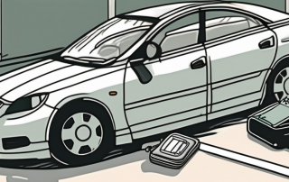 A driver's license fallen on a road