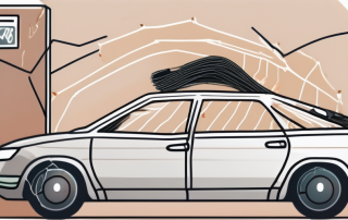 A car with visible signs of marten damage (like chewed cables) on one side