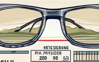 A pair of glasses resting on a german driving license