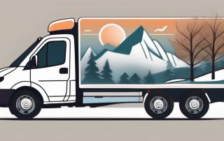 A commercial vehicle with a seasonal license plate