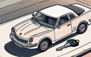 A car with its keys removed and placed on a table next to it