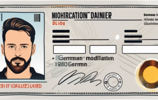 A german driver's license being transformed or morphed into a new