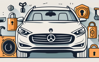 A car with a lock symbol on it